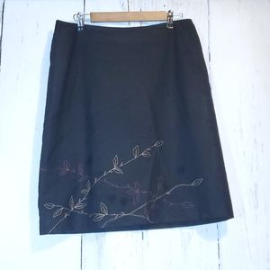 Ann Taylor Loft Embroidered Skirt